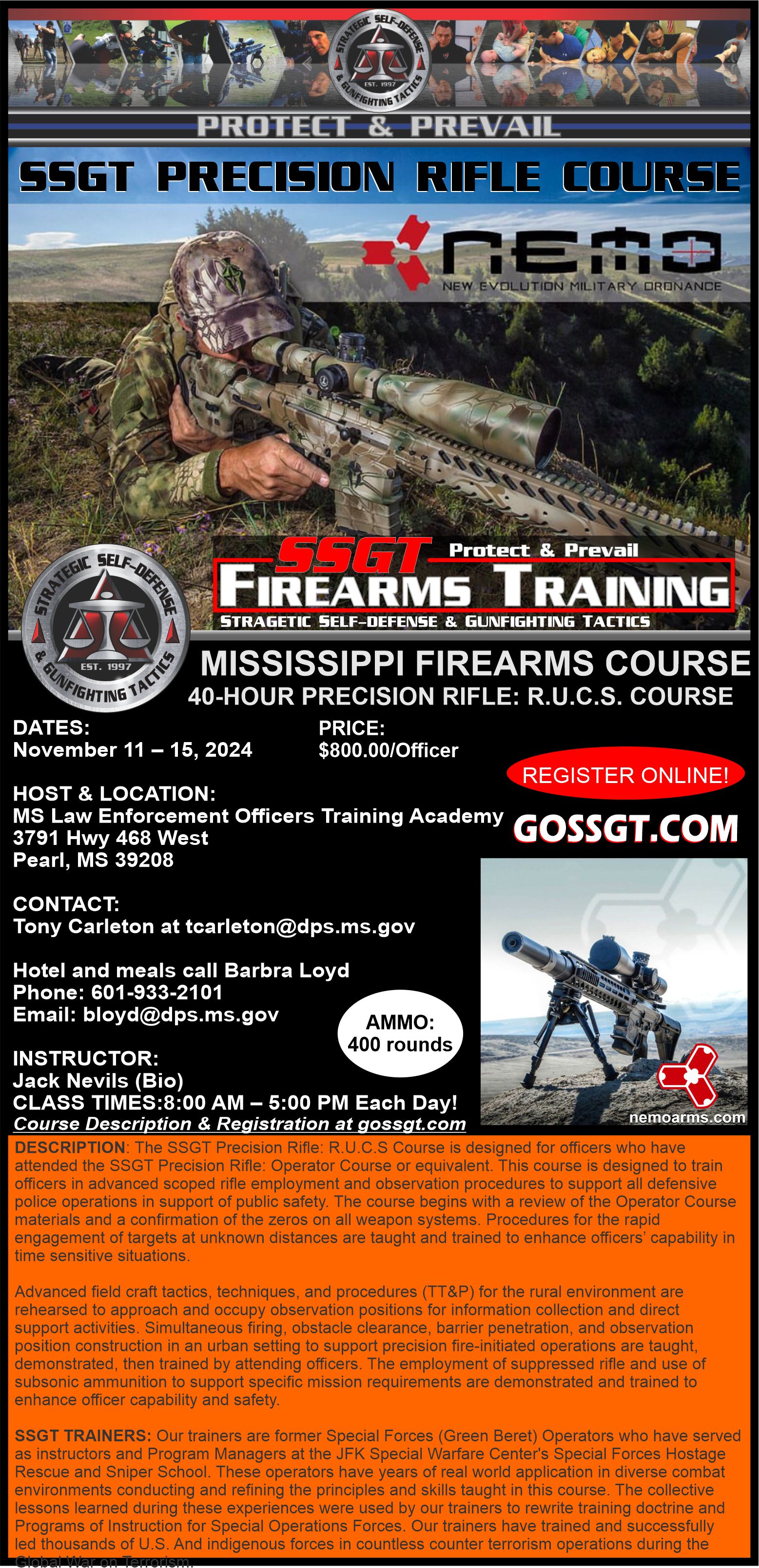 Advanced Course Listings Mississippi Department of Public Safety